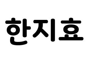 KPOP Weeekly(위클리、ウィクリー) 지한 (ジハン) 応援ボード・うちわ　韓国語/ハングル文字型紙 通常