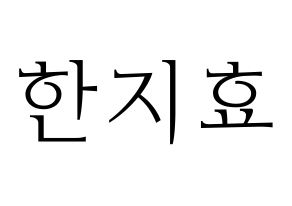 KPOP Weeekly(위클리、ウィクリー) 지한 (ジハン) 応援ボード・うちわ　韓国語/ハングル文字型紙 通常