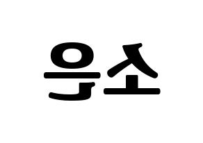 KPOP Weeekly(위클리、ウィクリー) 박소은 (パク・ソウン) コンサート用　応援ボード・うちわ　韓国語/ハングル文字型紙 左右反転