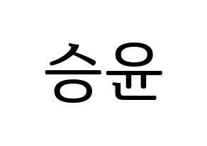 KPOP WINNER(위너、ウィナー) 강승윤 (カン・スンユン) プリント用応援ボード型紙、うちわ型紙　韓国語/ハングル文字型紙 通常