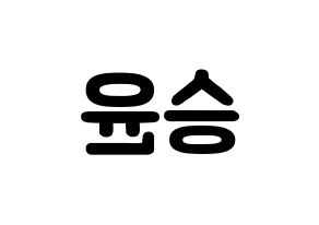 KPOP WINNER(위너、ウィナー) 강승윤 (カン・スンユン, カン・スンユン) 応援ボード、うちわ無料型紙、応援グッズ 左右反転