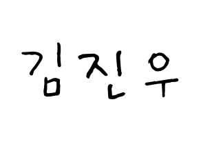 KPOP WINNER(위너、ウィナー) 김진우 (キム・ジヌ) k-pop 応援ボード メッセージ 型紙 通常