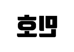 KPOP WINNER(위너、ウィナー) 송민호 (ソン・ミンホ) コンサート用　応援ボード・うちわ　韓国語/ハングル文字型紙 左右反転