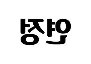 KPOP WJSN(우주소녀、宇宙少女) 연정 (ヨンジョン) コンサート用　応援ボード・うちわ　韓国語/ハングル文字型紙 左右反転