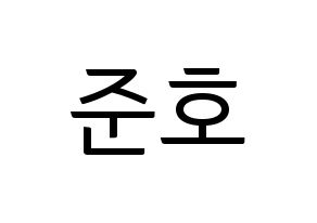 KPOP X1(엑스원、エックスワン) 차준호 (チャ・ジュノ) コンサート用　応援ボード・うちわ　韓国語/ハングル文字型紙 通常