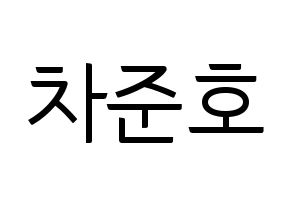 KPOP X1(엑스원、エックスワン) 차준호 (チャ・ジュノ) コンサート用　応援ボード・うちわ　韓国語/ハングル文字型紙 通常