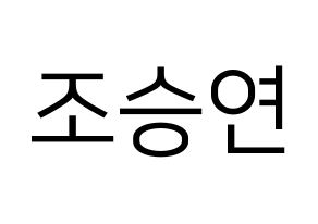 KPOP X1(엑스원、エックスワン) 조승연 (チョ・スンヨン) プリント用応援ボード型紙、うちわ型紙　韓国語/ハングル文字型紙 通常