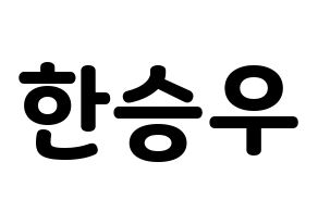 KPOP X1(엑스원、エックスワン) 한승우 (ハン・スンウ) 応援ボード・うちわ　韓国語/ハングル文字型紙 通常