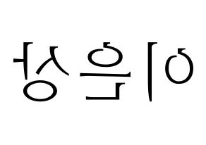 KPOP X1(엑스원、エックスワン) 이은상 (イ・ウンサン) 応援ボード・うちわ　韓国語/ハングル文字型紙 左右反転