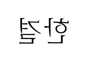 KPOP X1(엑스원、エックスワン) 이한결 (イ・ハンギョル) 応援ボード・うちわ　韓国語/ハングル文字型紙 左右反転