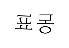 KPOP X1(엑스원、エックスワン) 손동표 (ソン・ドンピョ) 応援ボード・うちわ　韓国語/ハングル文字型紙 左右反転