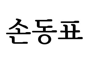 KPOP X1(엑스원、エックスワン) 손동표 (ソン・ドンピョ) プリント用応援ボード型紙、うちわ型紙　韓国語/ハングル文字型紙 通常